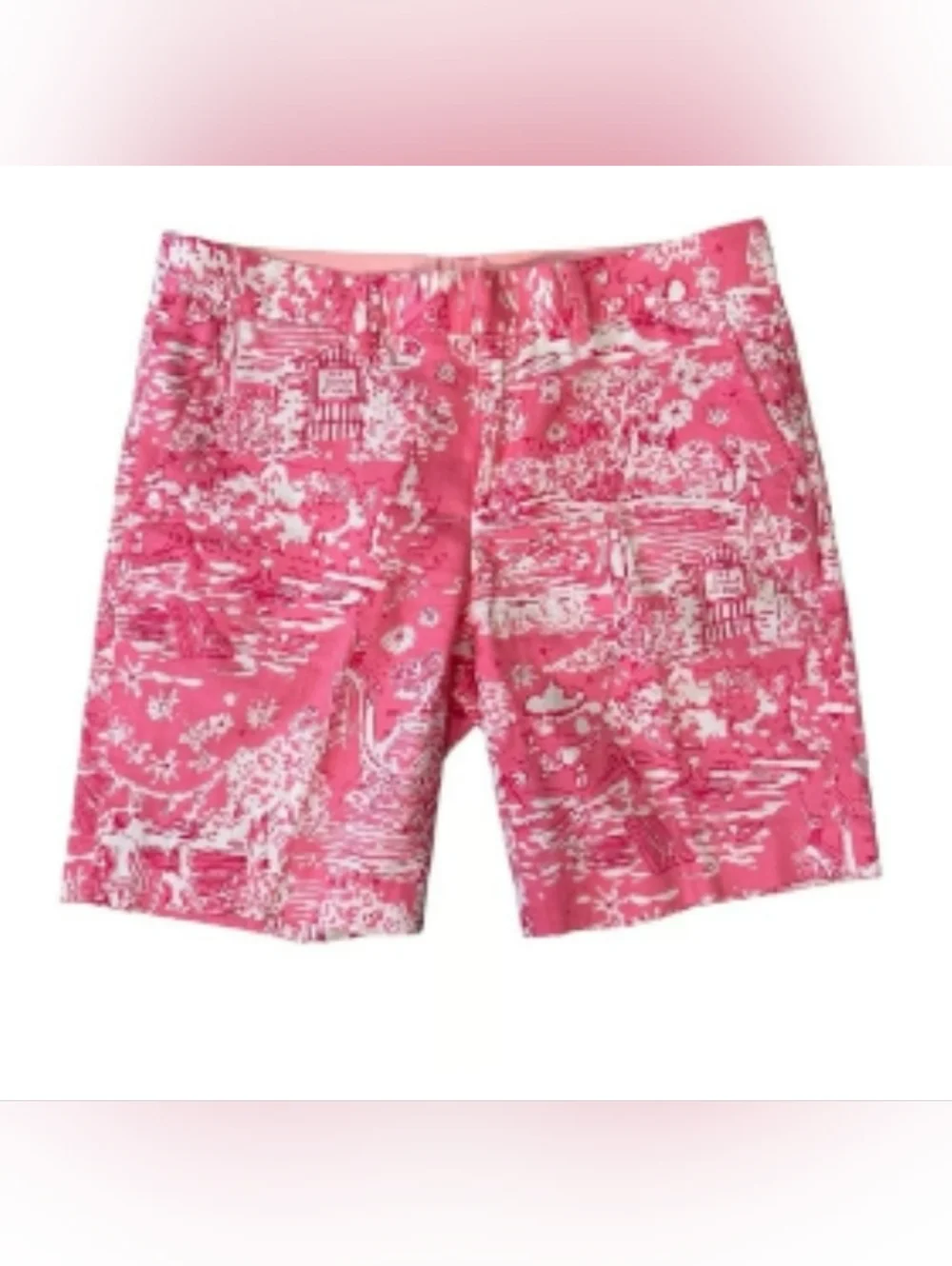 Rare Lily Pulitzer Skinny Dip Pink & White Shorts 4 - Picture 2 of 8